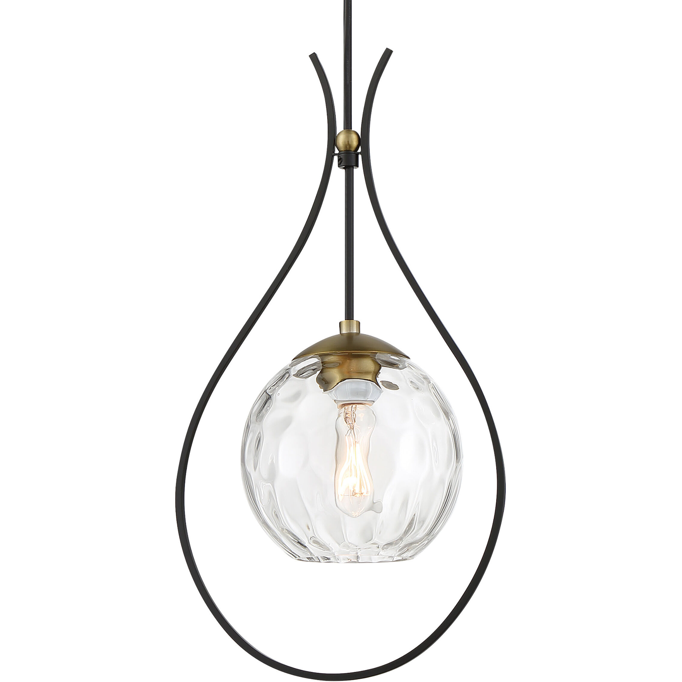Cody 1 Light Coal/Soft Brass Mini Pendant Ceiling Light